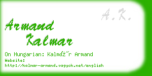 armand kalmar business card